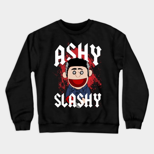 Ashy Slashy Crewneck Sweatshirt by Meta Cortex